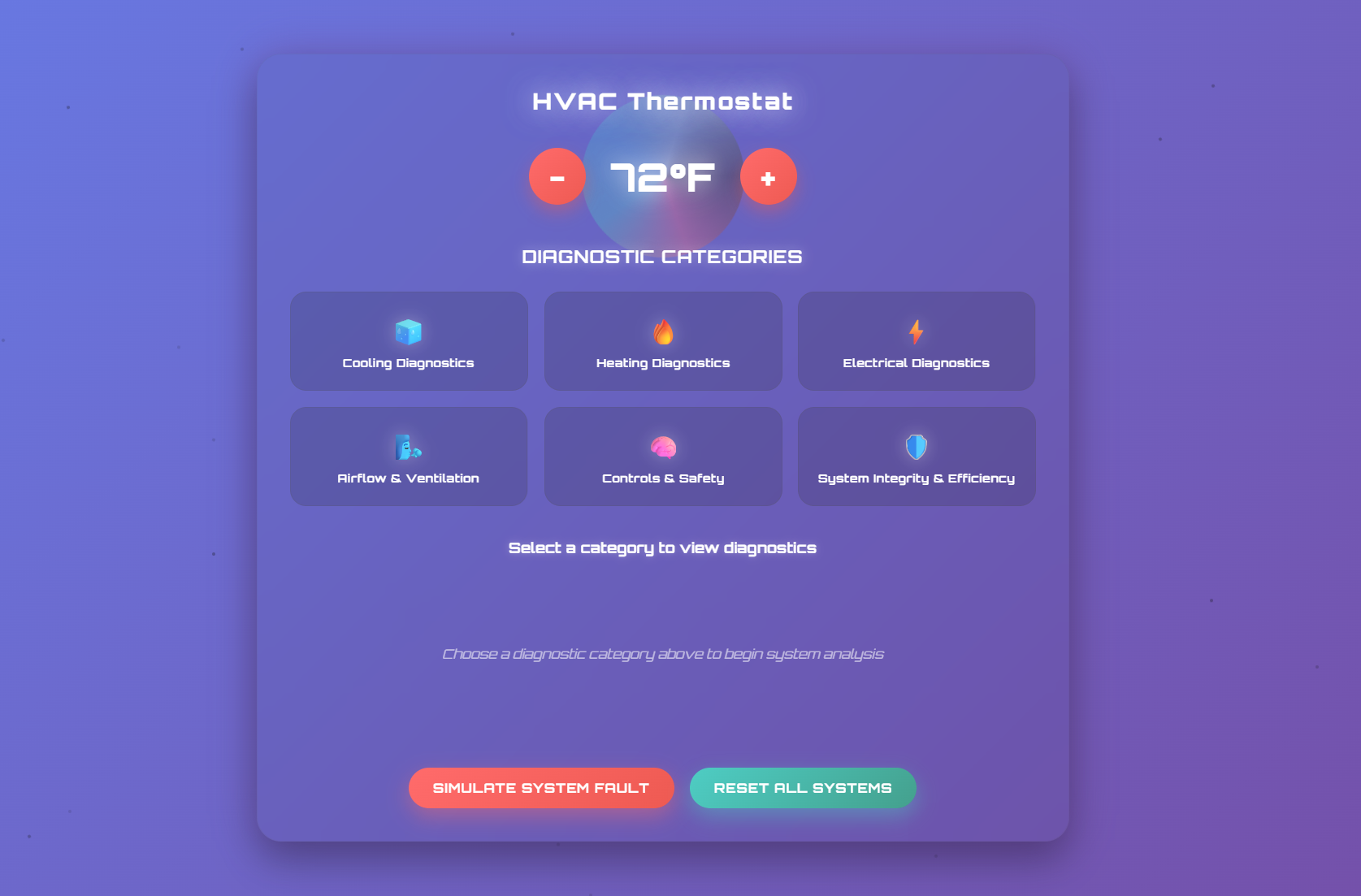 Screenshot of HVAC Advanced Thermostat